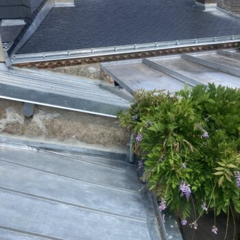 Maison de ville en ardoise avec dépendances en zinc naturel